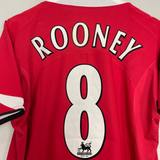 2004/06 MANCHESTER UNITED ROONEY #8 HOME SHIRT (S) NIKE