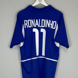 2002/04 BRAZIL RONALDINHO #11 AWAY SHIRT (M) NIKE