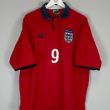 1999/01 ENGLAND SHEARER #9 AWAY SHIRT (XL) UMBRO