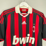 2009/10 AC MILAN MALDINI #3 HOME SHIRT (M) ADIDAS