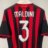 2009/10 AC MILAN MALDINI #3 HOME SHIRT (M) ADIDAS