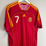 2006/08 SPAIN #7 HOME SHIRT (M) ADIDAS