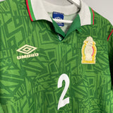 1994 MEXICO SUAREZ #4 HOME SHIRT (L) UMBRO