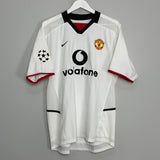 2002/03 MANCHESTER UNITED SCHOLES #18 C/L AWAY SHIRT (M) NIKE