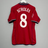 2002/04 ENGLAND SCHOLES #8 AWAY SHIRT (M) UMBRO