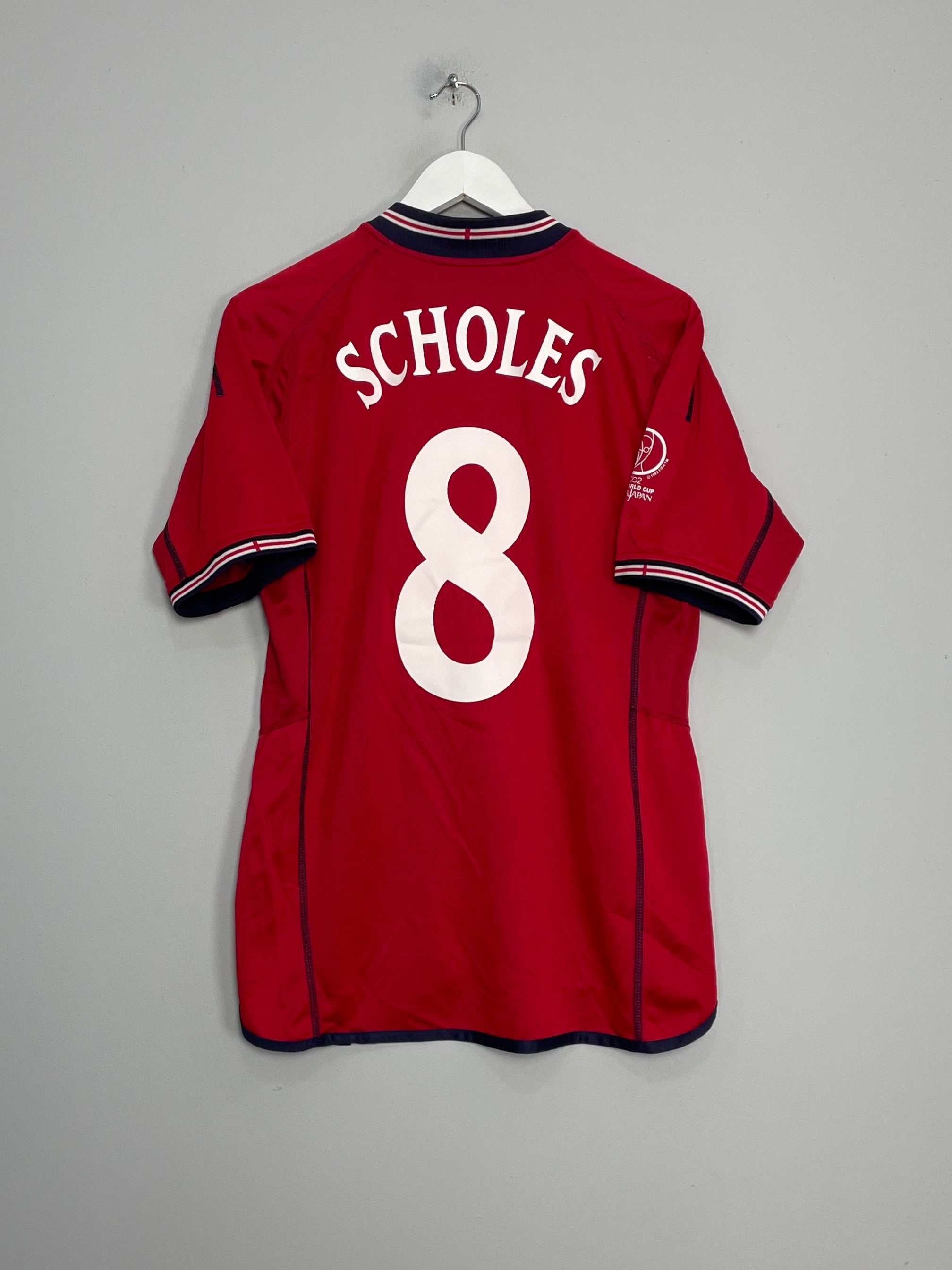 2002/04 ENGLAND SCHOLES #8 AWAY SHIRT (M) UMBRO