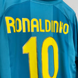 2007/08 BARCELONA RONALDINHO #10 L/S AWAY SHIRT (XL) NIKE