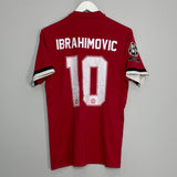 2017/18 MANCHESTER UNITED IBRAHIMOVIC #10 C/L HOME SHIRT (M) ADIDAS