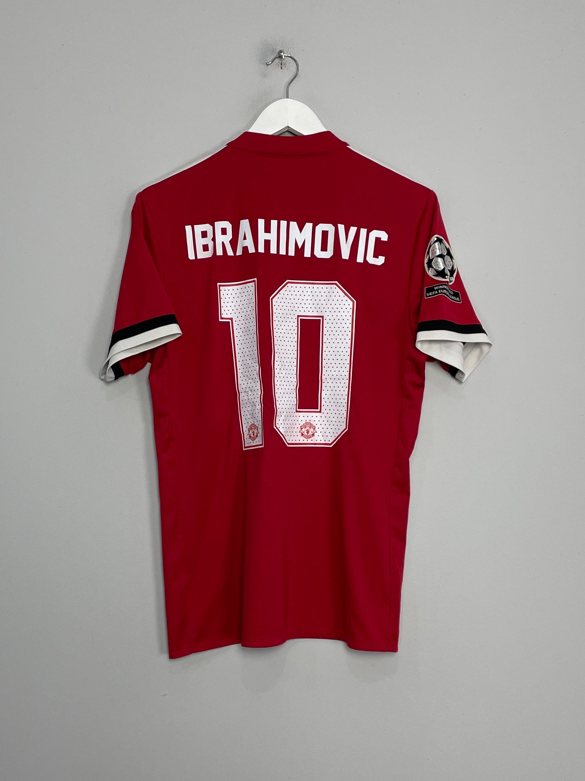 2017/18 MANCHESTER UNITED IBRAHIMOVIC #10 C/L HOME SHIRT (M) ADIDAS