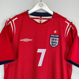 2004/06 ENGLAND BECKHAM #7 AWAY SHIRT (M) UMBRO