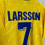 1994/95 SWEDEN LARSSON #7 HOME SHIRT (L) ADIDAS