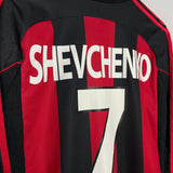 2000/02 AC MILAN SHEVCHENKO #7 L/S HOME SHIRT (L) ADIDAS