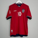 2002/04 ENGLAND OWEN #10 AWAY SHIRT (L) UMBRO