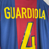 1998/00 BARCELONA GUARDIOLA #4 HOME SHIRT (L) NIKE