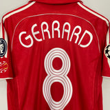 2006/07 LIVERPOOL GERRARD #8 C/L FINAL HOME SHIRT (M) ADIDAS