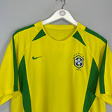 2002/03 BRAZIL #9 HOME SHIRT (M) NIKE