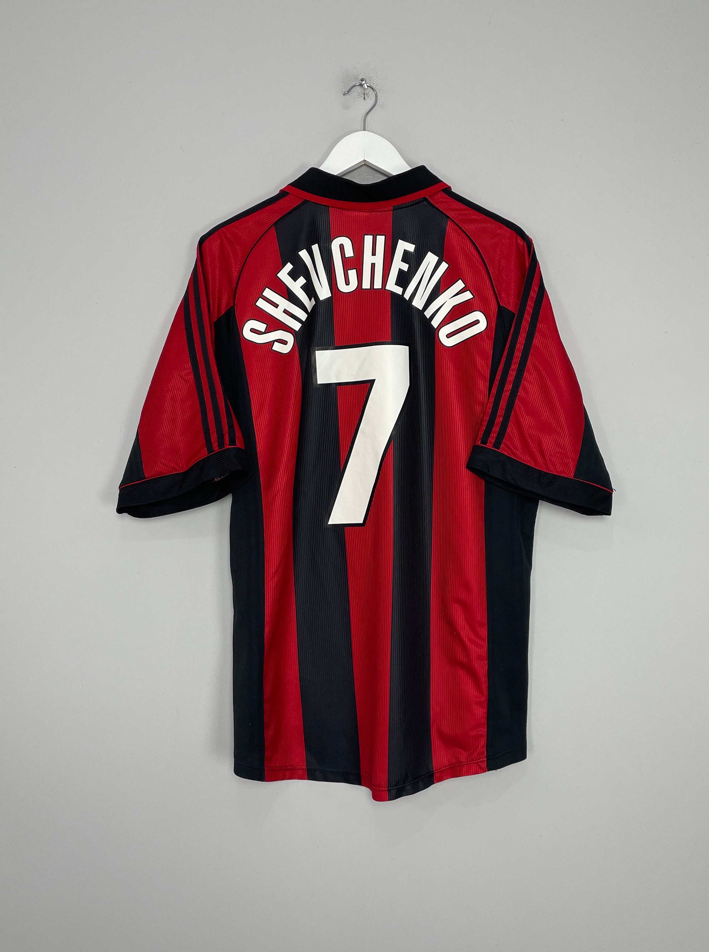 1998/99 AC MILAN SHEVCHENKO #7 HOME SHIRT (L) ADIDAS