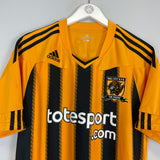 2010/11 HULL CITY SOLANO #44 HOME SHIRT (L) ADIDAS