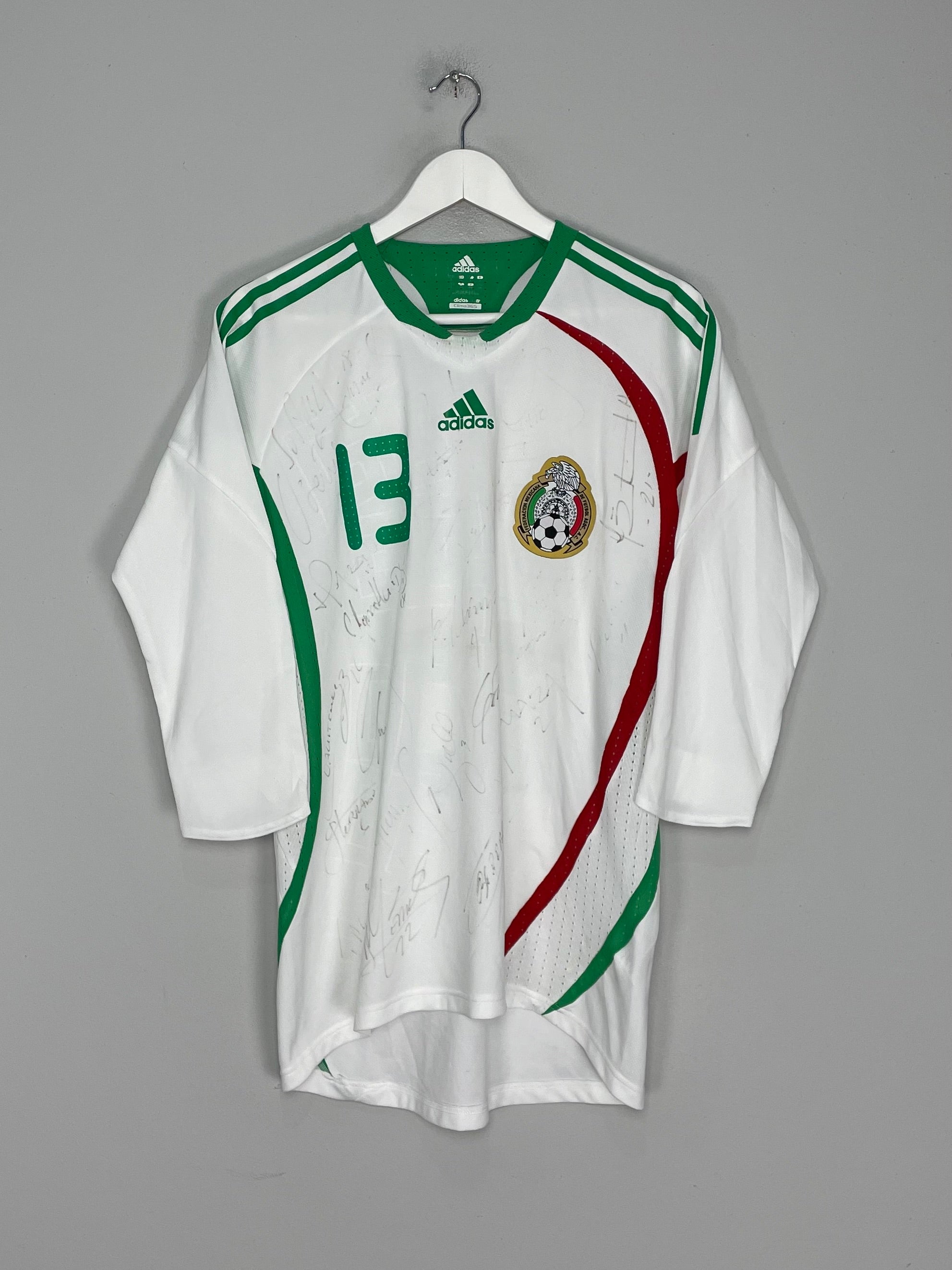 2008/09 MEXICO #13 *SQUAD SIGNED* AWAY SHIRT (L) ADIDAS