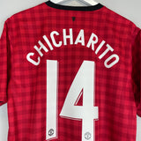 2012/13 MANCHESTER UNITED CHICHARITO #14 HOME SHIRT (L) NIKE