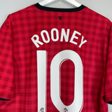 2012/13 MANCHESTER UNITED ROONEY #10 HOME SHIRT (XL) NIKE