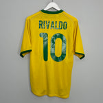 2000/02 BRAZIL RIVALDO #10 HOME SHIRT (M) NIKE