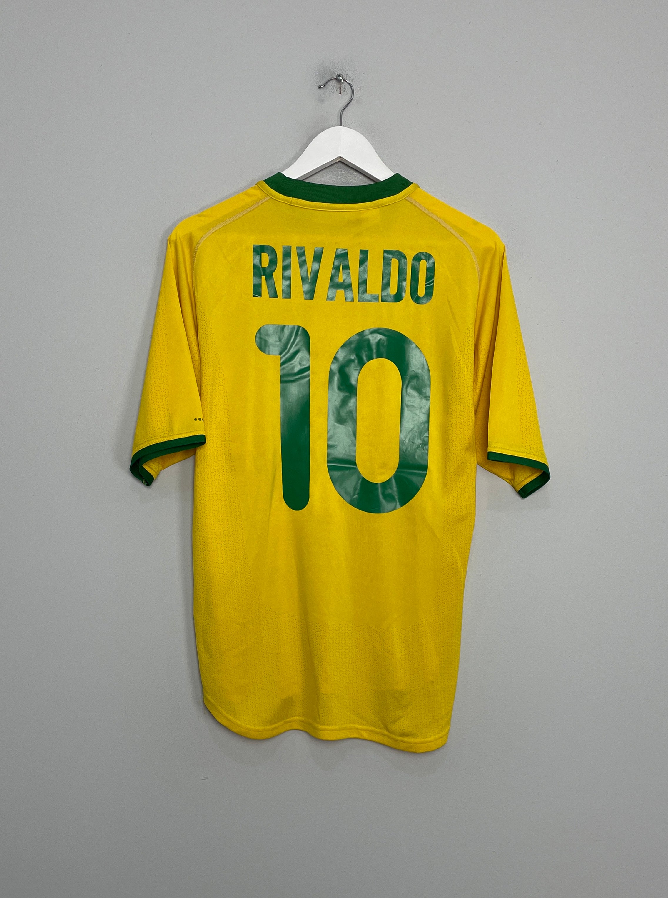 2000/02 BRAZIL RIVALDO #10 HOME SHIRT (M) NIKE