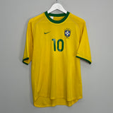 2000/02 BRAZIL RIVALDO #10 HOME SHIRT (M) NIKE