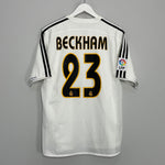 2003/04 REAL MADRID BECKHAM #23 *PLAYER ISSUE* HOME SHIRT (M) ADIDAS