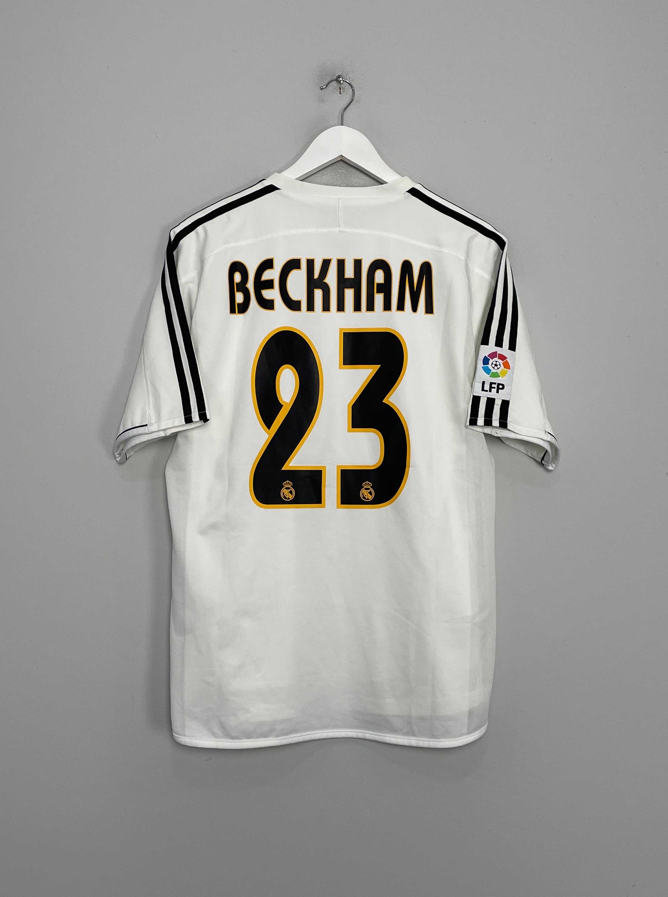 2003/04 REAL MADRID BECKHAM #23 *PLAYER ISSUE* HOME SHIRT (M) ADIDAS