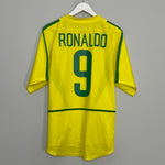 2002/04 BRAZIL RONALDO #9 HOME SHIRT (L) NIKE