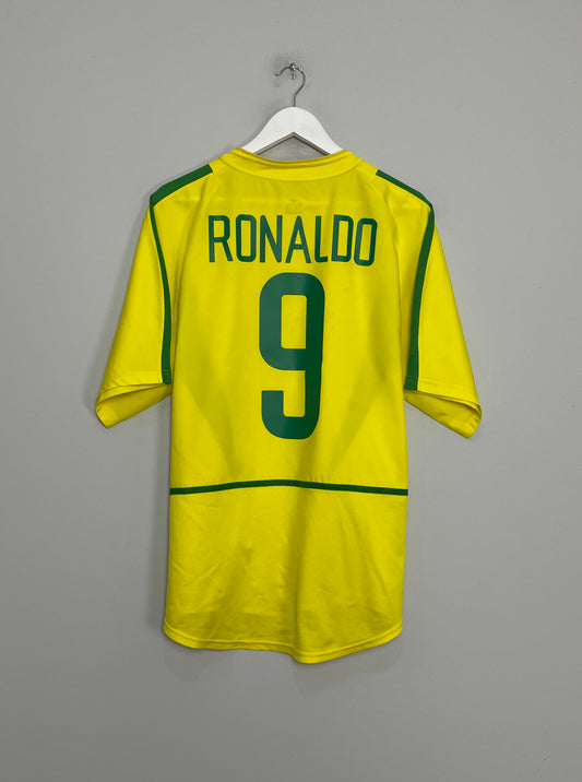 2002/04 BRAZIL RONALDO #9 HOME SHIRT (L) NIKE