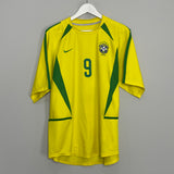 2002/04 BRAZIL RONALDO #9 HOME SHIRT (L) NIKE