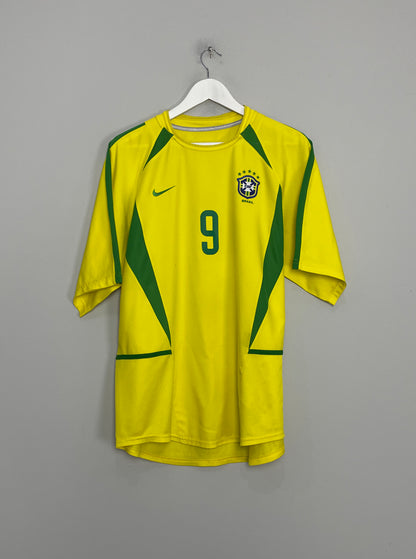 2002/04 BRAZIL RONALDO #9 HOME SHIRT (L) NIKE