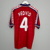 1996/98 CZECH REPUBLIC NEDVED #4 HOME SHIRT (L) PUMA