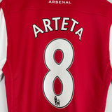 2011/12 ARSENAL ARTETA #8 HOME SHIRT (M) NIKE