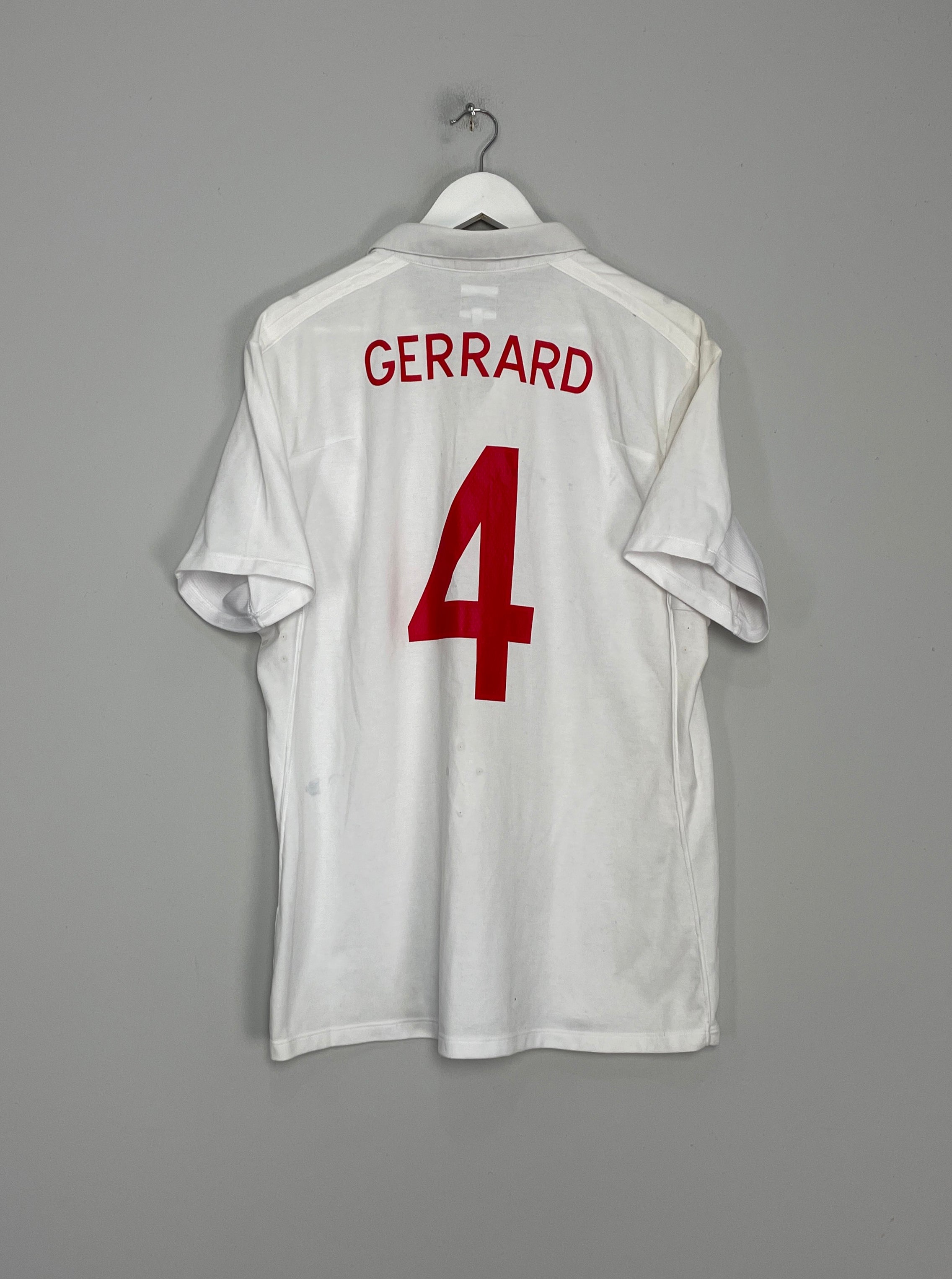 2010/11 ENGLAND GERRARD #4 HOME SHIRT (XL) UMBRO