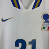 1996/98 ITALY ZOLA #21 AWAY SHIRT (M) NIKE