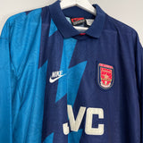 1995/96 ARSENAL BERGKAMP #10 L/S AWAY SHIRT (XL) NIKE