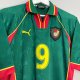 1998/00 CAMEROON ETO'O #9 HOME SHIRT (L) PUMA