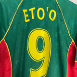 1998/00 CAMEROON ETO'O #9 HOME SHIRT (L) PUMA