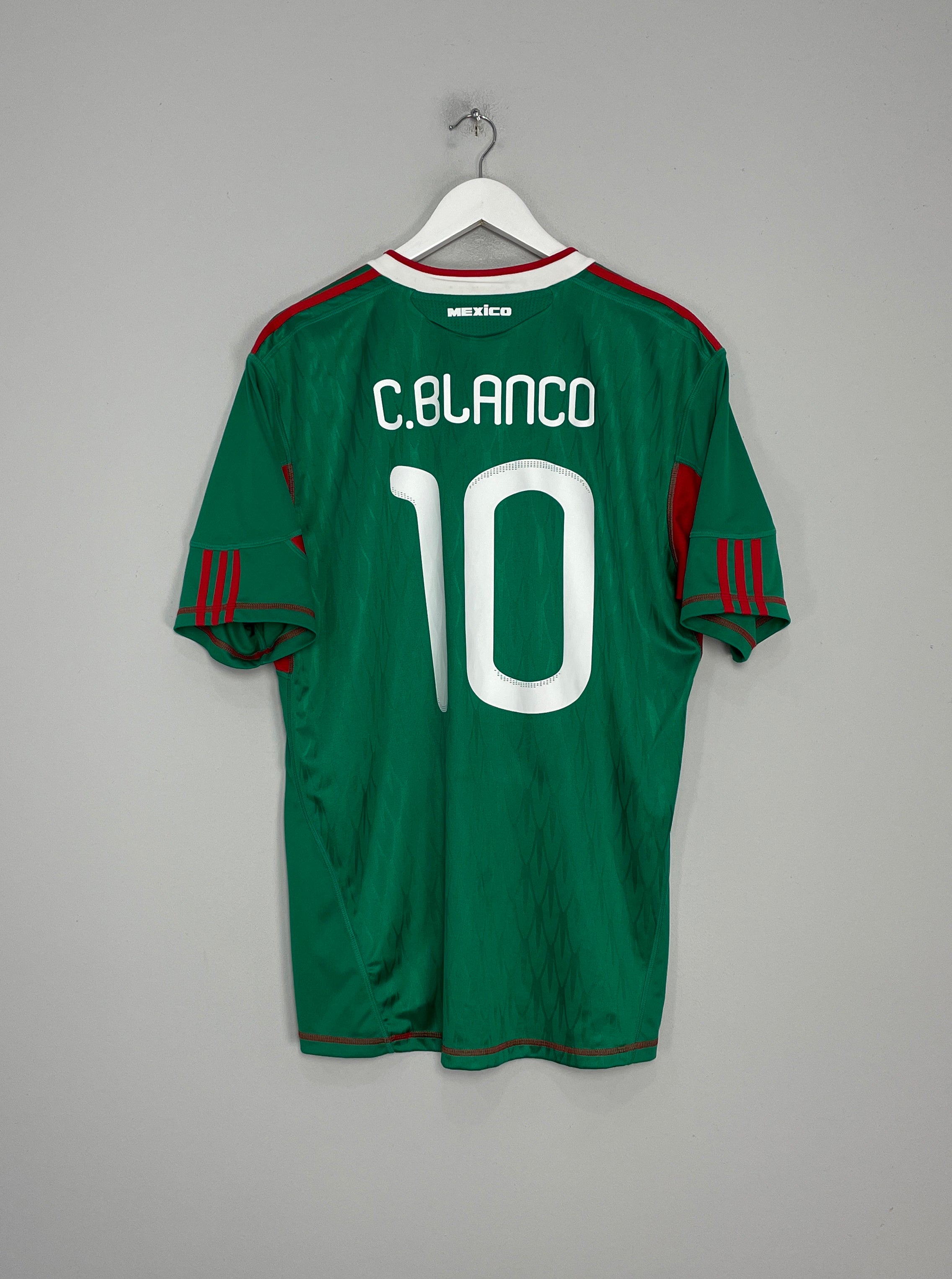 2010 MEXICO C.BLANCO #10 HOME SHIRT (L) ADIDAS