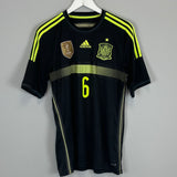 2013/15 SPAIN INIESTA #6 AWAY SHIRT (M) ADIDAS