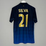 2014/15 MANCHESTER CITY SILVA #21 AWAY SHIRT (M) NIKE