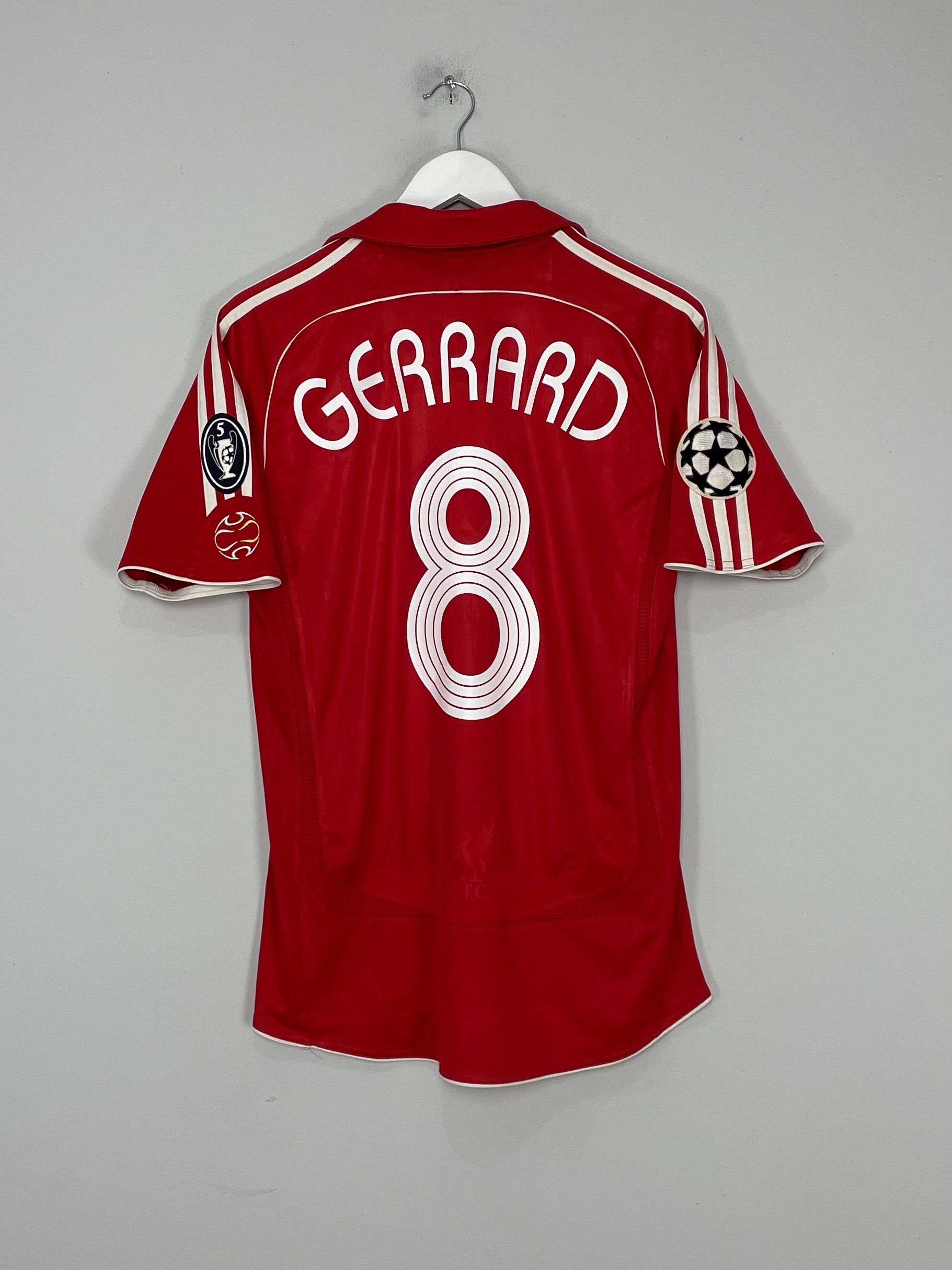 2006/07 LIVERPOOL GERRARD #8 C/L FINAL HOME SHIRT (M) ADIDAS