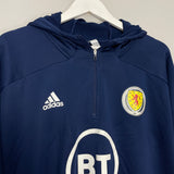 2019/20 SCOTLAND 1/4 ZIP HOODED JACKET (XXL) ADIDAS