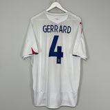 2005/07 ENGLAND GERRARD #4 HOME SHIRT (XXL) UMBRO