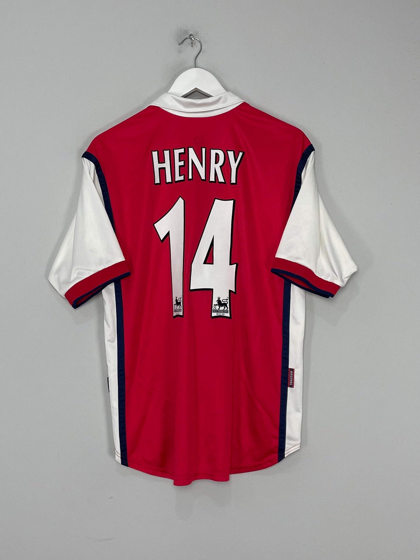 1999/00 ARSENAL HENRY #14 HOME SHIRT (M) NIKE