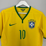 2014/15 BRAZIL NEYMAR JR #10 *AUTHENTIC* HOME SHIRT (M) NIKE