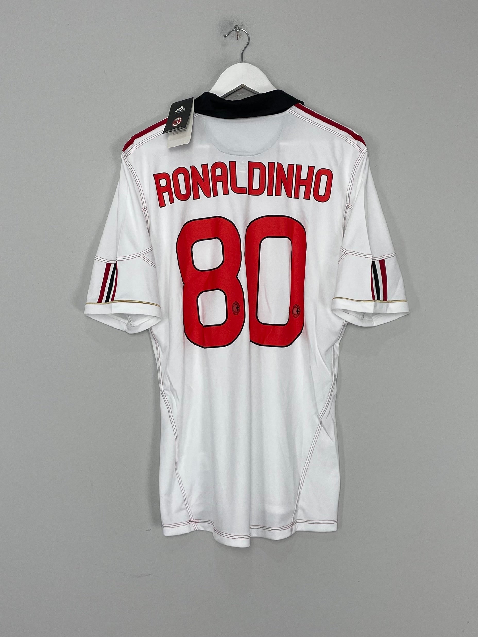 2010/11 AC MILAN RONALDINHO #80 *BNWT* AWAY SHIRT (L) ADIDAS